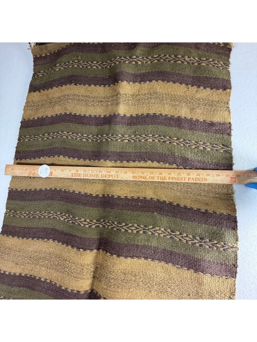 Handwoven Southwestern Style Rug Runner Earth Tones Fringe‎ 21